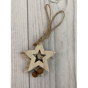 WOOD STAR W/BELL HANGER CM 7,5 PZ.2