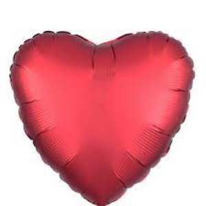 MYLAR CUORE SATINATO ROSSO