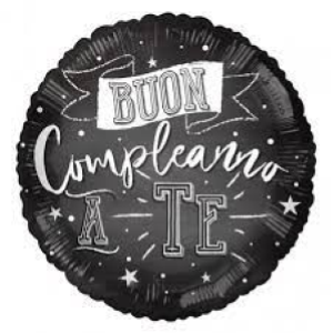 MYLAR 18" BUON COMPLEANNO A TE NERO